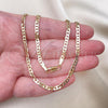 Oro Laminado Basic Necklace, Gold Filled Style Mariner Design, Polished, Golden Finish, 5.222.026.16