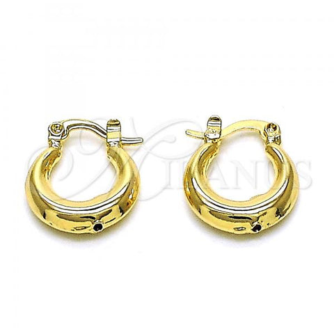 Oro Laminado Small Hoop, Gold Filled Style Polished, Golden Finish, 5.149.014.15