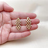 Oro Laminado Stud Earring, Gold Filled Style Polished, Golden Finish, 02.170.0505