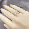 Rhodium Plated Elegant Ring, Bow Design, Diamond Cutting Finish, Rhodium Finish, 01.60.0025.1