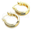 Oro Laminado Small Hoop, Gold Filled Style with Multicolor Micro Pave, Polished, Golden Finish, 02.210.0270.3.20