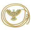 Oro Laminado Pendant Necklace, Gold Filled Style Eagle Design, with  Cubic Zirconia, Polished, Golden Finish, 04.156.0188.1.20