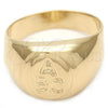 Oro Laminado Elegant Ring, Gold Filled Style Polished, Golden Finish, 01.32.0044.04 (Size 4)