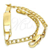 Oro Laminado ID Bracelet, Gold Filled Style Polished, Golden Finish, 03.63.1844.06