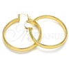 Oro Laminado Medium Hoop, Gold Filled Style Matte Finish, Golden Finish, 02.170.0129.40