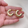 Oro Laminado Small Hoop, Gold Filled Style Chunky Design, Polished, Golden Finish, 02.163.0277.25