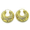 Oro Laminado Medium Hoop, Gold Filled Style and Hollow Polished, Golden Finish, 02.170.0419.40