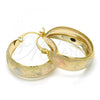 Oro Laminado Medium Hoop, Gold Filled Style Polished, Tricolor, 02.106.0001.1.30