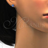 Stainless Steel Stud Earring, Star Design, with Tanzanite Crystal, Polished, Golden Finish, 02.271.0021.5