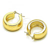 Oro Laminado Small Hoop, Gold Filled Style Chunky Design, Polished, Golden Finish, 02.213.0490.20