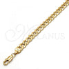 Oro Laminado Basic Bracelet, Gold Filled Style Concave Cuban Design, Polished, Golden Finish, 5.223.002.08