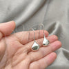 Sterling Silver Dangle Earring, Teardrop Design, Polished, Silver Finish, 02.397.0006