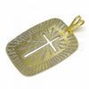 Oro Laminado Religious Pendant, Gold Filled Style Cross Design, Polished, Golden Finish, 05.09.0068