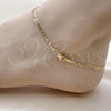 Oro Laminado Basic Anklet, Gold Filled Style Figaro Design, Polished, Golden Finish, 5.222.017.10