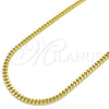 Oro Laminado Basic Necklace, Gold Filled Style Miami Cuban Design, Polished, Golden Finish, 04.213.0095.22