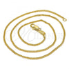 Oro Laminado Basic Necklace, Gold Filled Style Curb Design, Polished, Golden Finish, 5.223.033.16