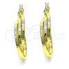 Oro Laminado Small Hoop, Gold Filled Style Diamond Cutting Finish, Golden Finish, 02.170.0403.20