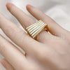 Oro Laminado Elegant Ring, Gold Filled Style Diamond Cutting Finish, Golden Finish, 01.60.0011