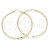Oro Laminado Extra Large Hoop, Gold Filled Style Diamond Cutting Finish, Golden Finish, 02.213.0240.70