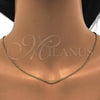 Oro Laminado Basic Necklace, Gold Filled Style Miami Cuban Design, Polished, Golden Finish, 04.213.0090.18