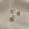 Sterling Silver Earring and Pendant Adult Set, with Rose Opal, Polished, Silver Finish, 10.392.0005