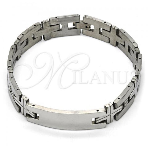 Stainless Steel Solid Bracelet, Polished, Steel Finish, 03.114.0229.09