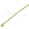 Oro Laminado Basic Necklace, Gold Filled Style Curb Design, Polished, Golden Finish, 04.213.0108.24