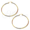 Gold Plated Extra Large Hoop, Polished, Tricolor, 02.70.0020.65