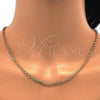 Oro Laminado Basic Necklace, Gold Filled Style Rolo Design, Polished, Golden Finish, 5.223.021.20