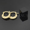 Oro Laminado Small Hoop, Gold Filled Style Diamond Cutting Finish, Golden Finish, 02.96.0070