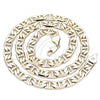 Oro Laminado Basic Necklace, Gold Filled Style Mariner Design, Polished, Golden Finish, 5.222.021.24
