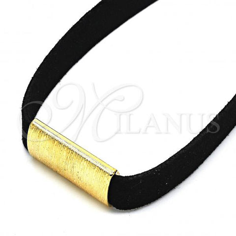 Oro Laminado Fancy Necklace, Gold Filled Style Choker Design, Polished, Golden Finish, 04.215.0024.13