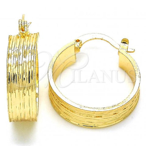 Oro Laminado Small Hoop, Gold Filled Style Polished, Golden Finish, 02.170.0244.20