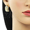 Oro Laminado Stud Earring, Gold Filled Style Polished, Golden Finish, 02.163.0222