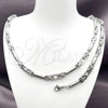 Stainless Steel Necklace and Bracelet, Polished, Steel Finish, 06.363.0062