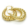 Oro Laminado Medium Hoop, Gold Filled Style Chunky and Hollow Design, Polished, Golden Finish, 02.163.0054.35