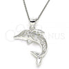 Sterling Silver Fancy Pendant, Dolphin Design, Polished,, 05.398.0053