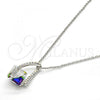 Rhodium Plated Pendant Necklace, Frog Design, with Vitrail Medium and Aurore Boreale Swarovski Crystals, Polished, Rhodium Finish, 04.239.0039.6.16