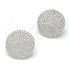 Rhodium Plated Stud Earring, with White Micro Pave, Polished, Rhodium Finish, 02.199.0017.1