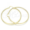 Oro Laminado Extra Large Hoop, Gold Filled Style Polished, Golden Finish, 02.213.0159.70