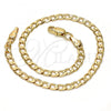Gold Tone Basic Bracelet, Curb Design, Polished, Golden Finish, 04.242.0025.09GT
