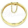 Oro Laminado Individual Bangle, Gold Filled Style Diamond Cutting Finish, Golden Finish, 07.168.0015.1.04