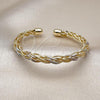 Oro Laminado Individual Bangle, Gold Filled Style Polished, Tricolor, 07.170.0054