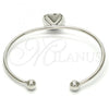 Rhodium Plated Individual Bangle, with Paradise Shine Swarovski Crystals, Polished, Rhodium Finish, 07.239.0010.1 (02 MM Thickness, One size fits all)