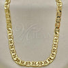 Oro Laminado Basic Necklace, Gold Filled Style Mariner Design, Polished, Golden Finish, 5.222.024.22