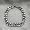 Stainless Steel Necklace and Bracelet, Steel Finish, 04.113.1737