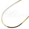 Oro Laminado Basic Necklace, Gold Filled Style Herringbone Design, Polished, Golden Finish, 04.213.0176.18
