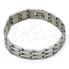 Stainless Steel Solid Bracelet, Polished, Steel Finish, 03.114.0218.08