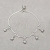 Sterling Silver Fancy Bracelet, Star Design, Polished, Silver Finish, 03.409.0121.08