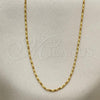 Oro Laminado Basic Necklace, Gold Filled Style Diamond Cutting Finish, Golden Finish, 04.09.0005.16